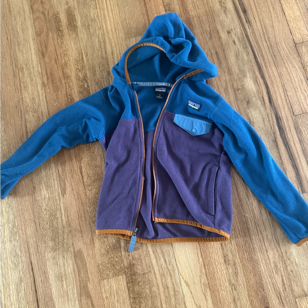 Patagonia Kids' Blue and Purple Hooded Jacket